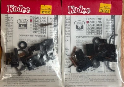 Kadee #793 Coupler Conversion Large Medium Offset G Scale Two Pairs NEW - Image 1 of 3