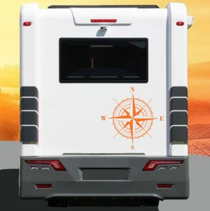 Wohnmobil  Aufkleber Kompass 50 cm Wohnwagen Camper Reisen Urlaub Boot Caravan  - Bild 1 von 4
