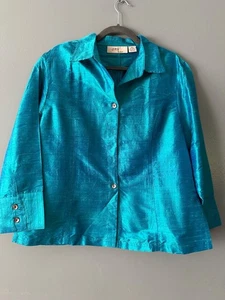 Women size XL100% Silk Blouse Boho Artsy Anni by Natural Grandma Core Cottage - Picture 1 of 7