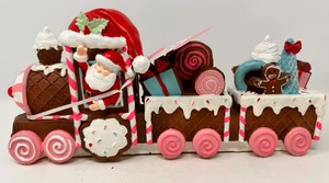 Tren Cuadrado de Pan de Jengibre de Navidad de Menta con Papá Noel, NUEVO - Imagen 1 de 11