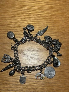 Beau Sterling Silver Double Link Charm Bracelet Read - Picture 1 of 15