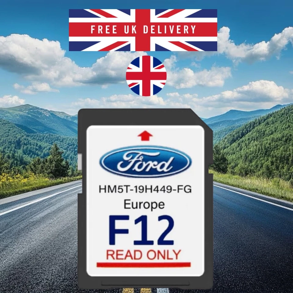 Latest FORD F12 SYNC2 Navigation SD Card UK + Europe Maps 2024/2025 - Image 1 of 2