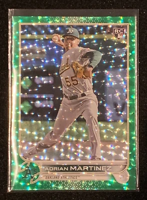 2022 Topps Update #US77 | ADRIAN MARTINEZ | RC Rookie | A's; GREEN Foil-320/499 - Image 1 of 3