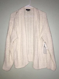 1.State Cardigan Sweater Open Knit XXL White Cotton Blend NWT - Picture 1 of 5