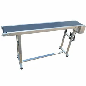 TECHTONGDA 110V PVC Stainless Steel Belted Conveyor Adjustable Speed - Picture 1 of 9