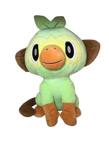 Build A Bear Pokemon Grookey Plush Soft Toy Green Brown Monkey Teddy 14” - Picture 1 of 8