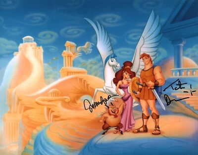 Disney Hercules 11x14 Cast x2 Signed Mini Poster Egan Donovan JSA Cert Auto - Изображение 1 из 2