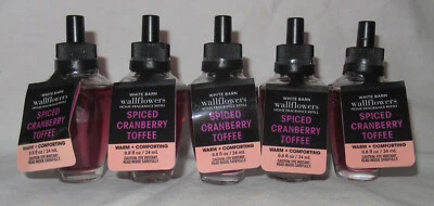 White Barn Bath & Body Works Wallflower Bulb Lot of 5 SPICED CRANBERRY TOFFEE - Image 1 of 4