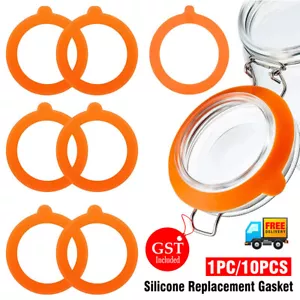 12x Replacement Gasket Airtight Rubber Seals Rings For Mason Jar Lids Leak-proof - Picture 1 of 17