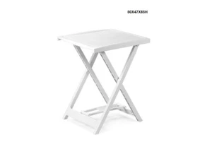 Tavolo Da Giardino Arno In Polipropilene Bianco Pieghevole - Foto 1 di 1