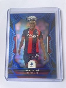 Panini Chronicles Soccer 22/223 - Jhon Lucumi Certified Mirror Blue /49 Bologna