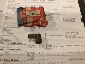 NOS BMC Fuel Pump Elbow AUA1478. MGB to  GHN3-44438  —3/10 - Picture 1 of 1