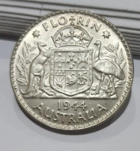 Australian 1944 FLORIN CH UNC - Picture 1 of 5