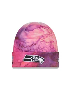 Seattle Seahawks New Era Crucial Catch Knit Hat - Pink Ink - Picture 1 of 2