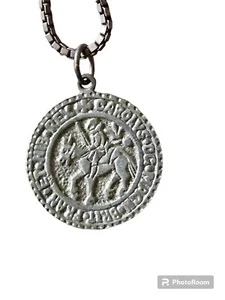 Vintage Rare Silver Necklace With Region Pendant - Picture 1 of 5