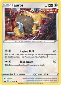 1x Tauros 115/198 - Chilling Reign - Pokemon TCG - Holo NM - Picture 1 of 1