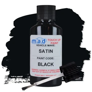 M.A.D Satin Black Alloy Wheel Paint Touch Up Kit 30ML Brush Curb Scratch Alloy - Picture 1 of 8