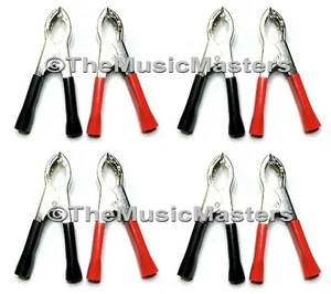 FOUR Pair Red Black 3" Car Boat Battery Cable Power Wire Spring Clip Clamps 30A - Picture 1 of 6