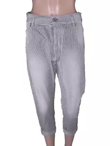 Novemb3r Pantalone Jeans Donna Righe Grigio Affusolato Tapered It 40 W26 S Small - Imagen 1 de 9