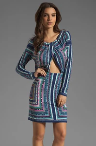 Mara Hoffman Size XS Modal Magic Carpet Ride Ruched Keyhole Dress ~ Boho ~ Blue - Picture 1 of 4