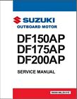 Suzuki DF150AP / DF175AP / DF200AP Outboard Motor Service Repair Manual CD