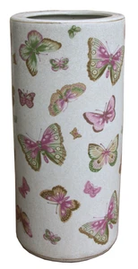 Schmetterling Design Schirmständer oder Vase rund Keramik Stockhalter Aufbewahrung 49cm - Bild 1 von 3