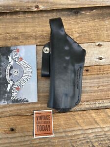 Tex Shoemaker Black Leather OWB Paddle Holster for Kimber Pro Left