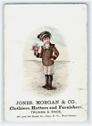 Jones, Morgan & Co. Hatters Waterbury CT - Boy Holding Flowers Damage - Large