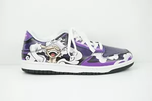 One Piece Monkey D Luffy Gear 5 Purple White Sneakers Custom Anime Shoes Size 11 - Picture 1 of 8