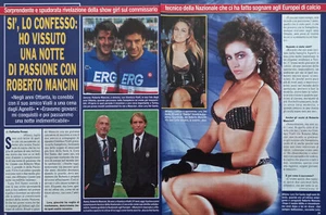 Italian Clipping Ritaglio 2021 LORY DEL SANTO passione con Mancini 2 PAGINE. - Picture 1 of 2