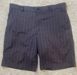 Nike Golf Dri-Fit Shorts Mens Size 38 Gray Plaid Performance - Picture 1 of 9