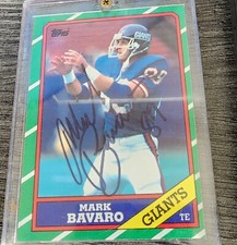 1986 Topps - #144 Mark Bavaro Authentic AUTOGRAPHED 