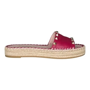 Sandali Valentino Garavani Rockstud doppia espadrillas plateau slide - Foto 1 di 6