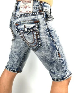 True Religion Rocco Flap Super T Jean Shorts - 105889 - Picture 1 of 7