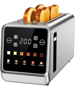 Tostapane 4 Fette, Tostapane Digitale Smart con TouchScreen, Funzione Memoria, Sin... - Foto 1 di 8