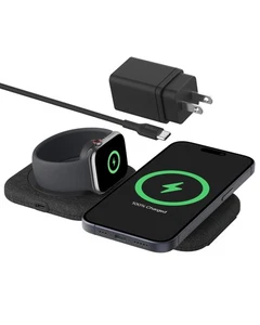 Belkin 2-in-1 MagSafe Travel Charger 15W Qi2 Wireless for iPhone & Apple Watch - Picture 1 of 9