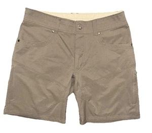 Kuhl Silencer Kargo Shorts Men 34 Brown Lightweight Outdoor Hike Zip Utility 10" - Picture 1 of 6