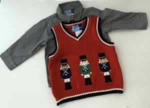 Baby Good Lad NUSSKNACKER PULLOVER WESTE & SHIRT SET 9M Weihnachten 2-teilig Kleinkind 9 Monate - Bild 1 von 1