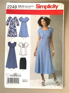 Vestido Simplicity Misses, túnica, patrón de falda 2249 talla 10-18 SIN CORTAR - Imagen 1 de 2