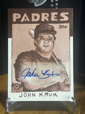 John Kruk /50 Sepia Auto 🔥 2025 Topps Shoebox Treasures Andy Friedman Phillies Foto 1 de 3