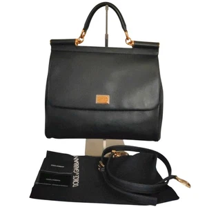 Dolce&Gabbana Mujeres 2 Vías Sicilia Bolso de Hombro Negocios Bolso Bandolera Lujo - Imagen 1 de 20