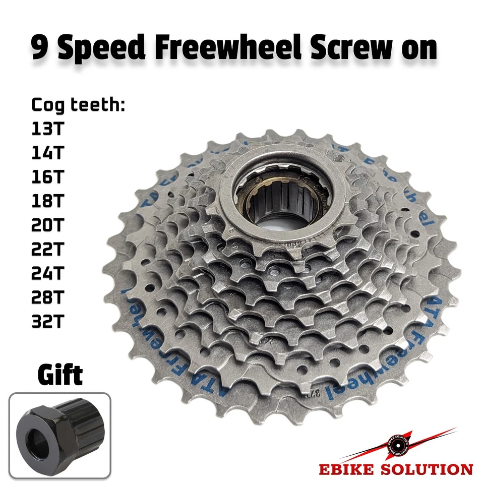 9 Speed ATA Freewheel Screw on Bicycle Mountain Bike Road Bike MTB Road - Image 1 of 1