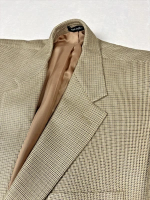 Blazer Lauren Ralph Lauren Hombre 42R 100% Seda Abrigo Deportivo Chaqueta Pata de Gallo Foto 1 de 4