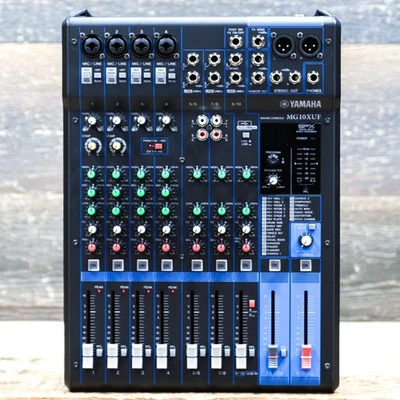 Yamaha MG10XUF 10-Channel Mixing Console with Faders / USB Audio Functions w/Box - Image 1 of 4