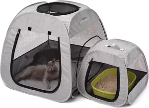 Portable Cat Playpen, Trapezoidal Design for Better Standing, Foldable Pet Tent - Picture 1 of 7