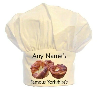 PRESENT2FUTURE PERSONALISED FAMOUS YORKSHIRE PUDDINGS CHEFS HAT POLYESTER BIRTHDAY CHRISTMAS
