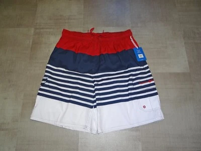 BEVERLY HILLS POLO CLUB Hombre Natación Playa Piscina Bañador XL Rojo/Blanco/Azul Nuevo con Etiquetas Foto 1 de 4