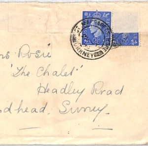 GB SCOTS ISLANDS WW2 Cover *Saint Margaret's Hope* CDS Orkney 1943 Censor YL214 - Picture 1 of 10