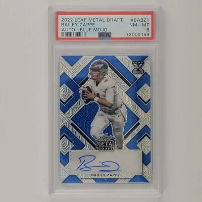 BAILEY ZAPPE | 2022 Leaf Metal Draft | Auto | 1/15 | RC | Blue Mojo | PSA 8 - Image 1 of 2