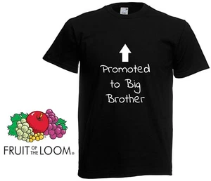 PROMOTED To Big Brother - Big BROTHER Gift Boys Kids Funny sister funny T shirt  - Picture 1 of 11